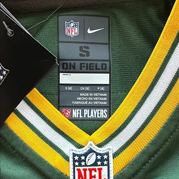 Youth size Small (8) Green and Gold Jersey with Number 12 New with tags - Picture 6 of 16